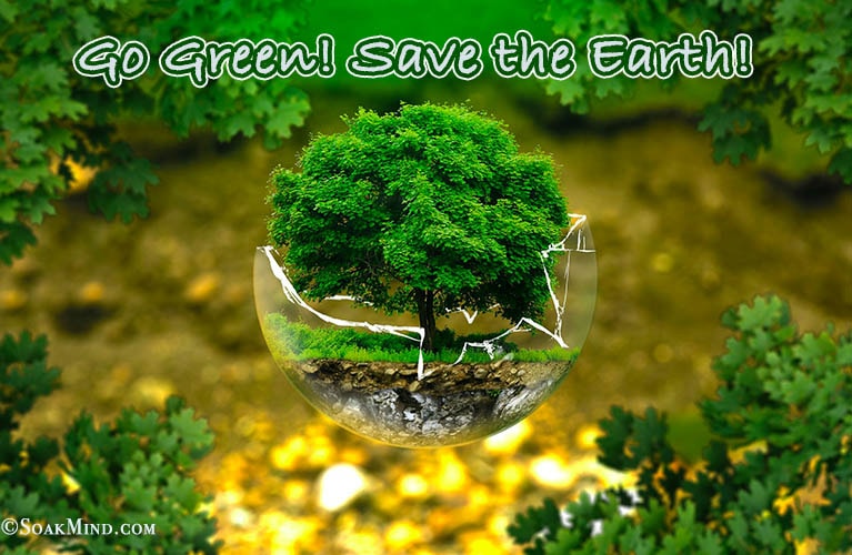 go green save the earth
